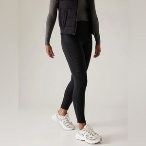 Athleta Black High-Rise Moto Leggings